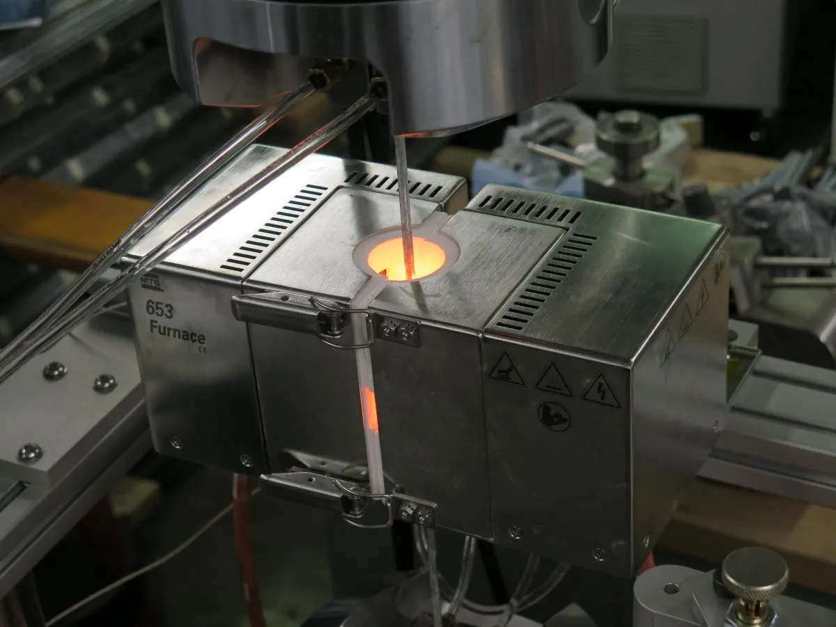 Individual wires were heated under load to understand thermo-mechanical properties at this length scale.